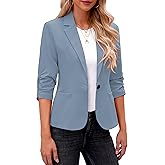 LookbookStore Blazers for Women Suit Jackets Dressy 3/4 Sleeve Blazer Business Casual Outfits for Work