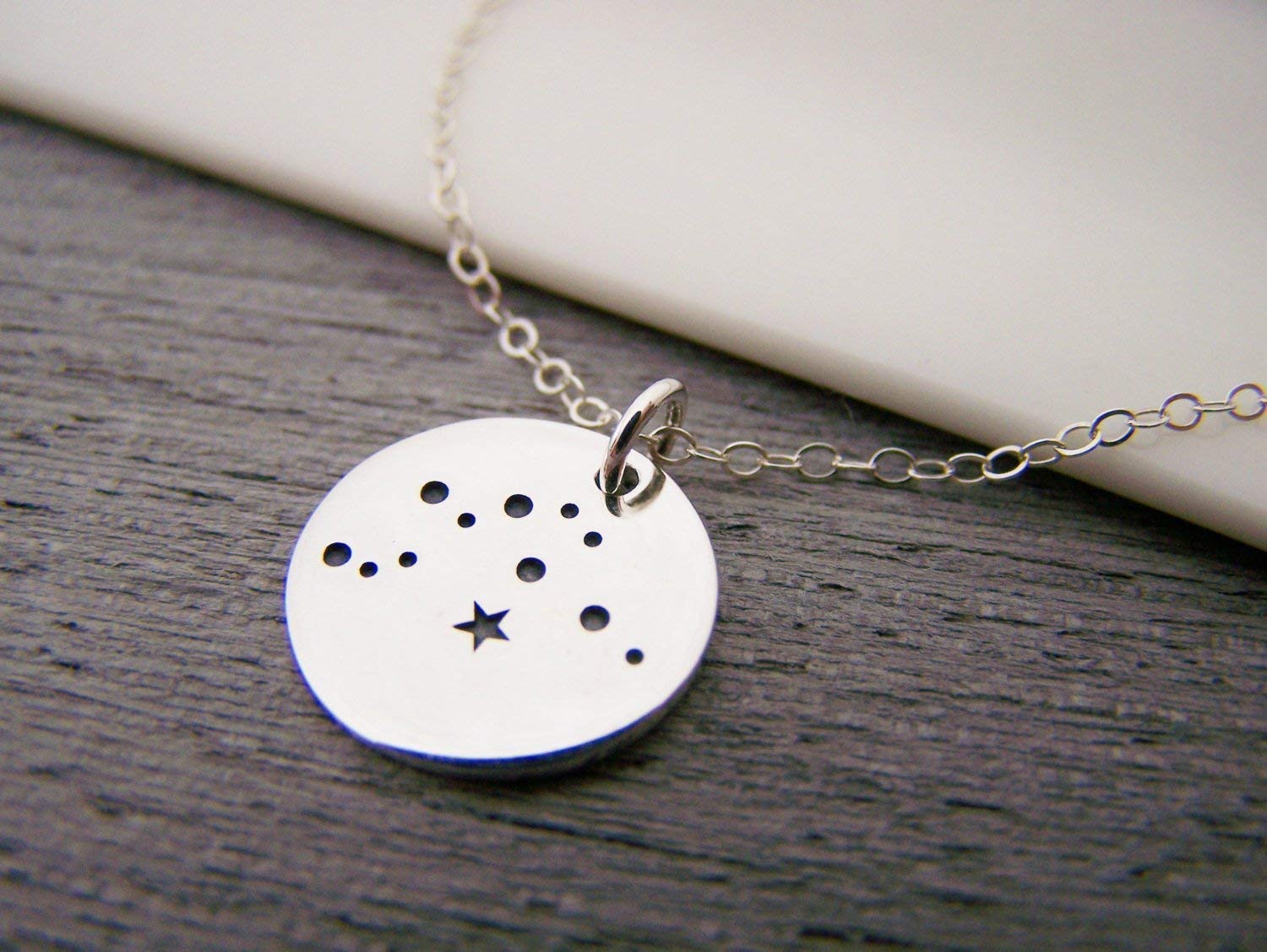 Aquarius Zodiac Constellation Necklace Sterling Silver