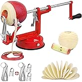 Apple Peeler Corer Slicer All In One- 3 In 1 (Peeler, Corer, Slicer) Long lasting Cast Magnesium Alloy Apple Peeler Machine w