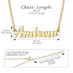 Ldurian Name Necklace Personalized | Andrew Name