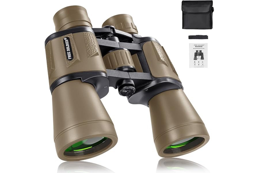 20x50 Binoculars for Adults - High Powered Binoculars for Bird Watching Hunting Hiking Concert Travel Theater with BAK4 Prism FMC Lens, Mud