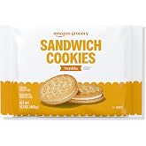 Amazon Grocery, Vanilla Sandwich Cookies, 14.3 Oz
