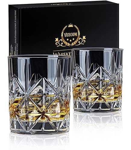 2 Verres à Whisky Old Fashioned PARACITY - Verre Lourd 283g - Cadeau Homme Et Amateur Whisky