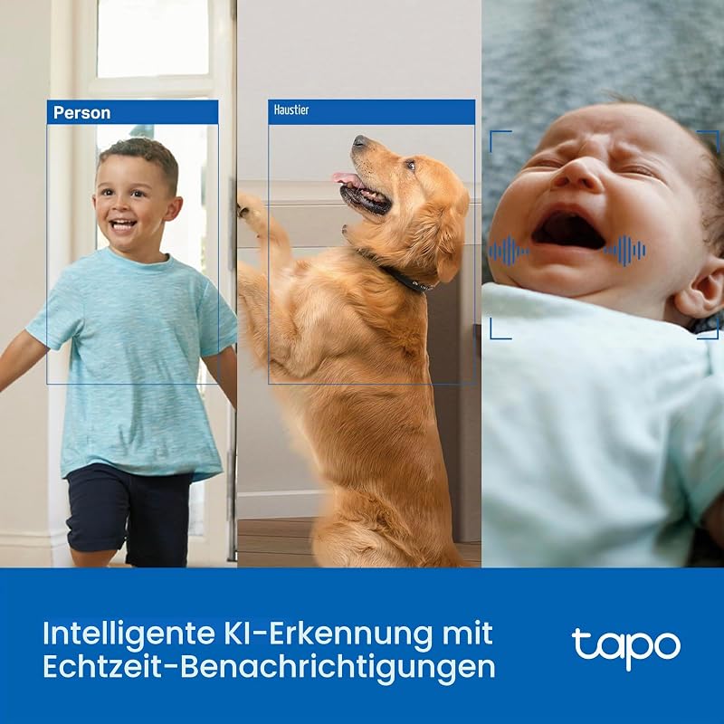 C250 4K Überwachungskamera Innen 360°, Lokale KI-Erkennung & Bewegungsverfolgung mit Zoom, IR-Nachtsicht, Privatsphäre-Sperrzone, Micro-SD oder Cloud Speicher, Haustier & Babyphone mit Kamera