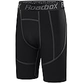 Roadbox Youth Boys Compression Shorts - Spandex Athletic Kids Running Compression Underwear for Basketball Baseball Soccer