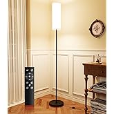 UUJ LED Floor Lamp for Living Room, Dimmable Standing Lamps with Foot Switch,Remote Custom Color Temperature Black Pole Lamp