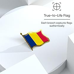 Chad Flag Lapel Pin - Enamel Metal National Badge