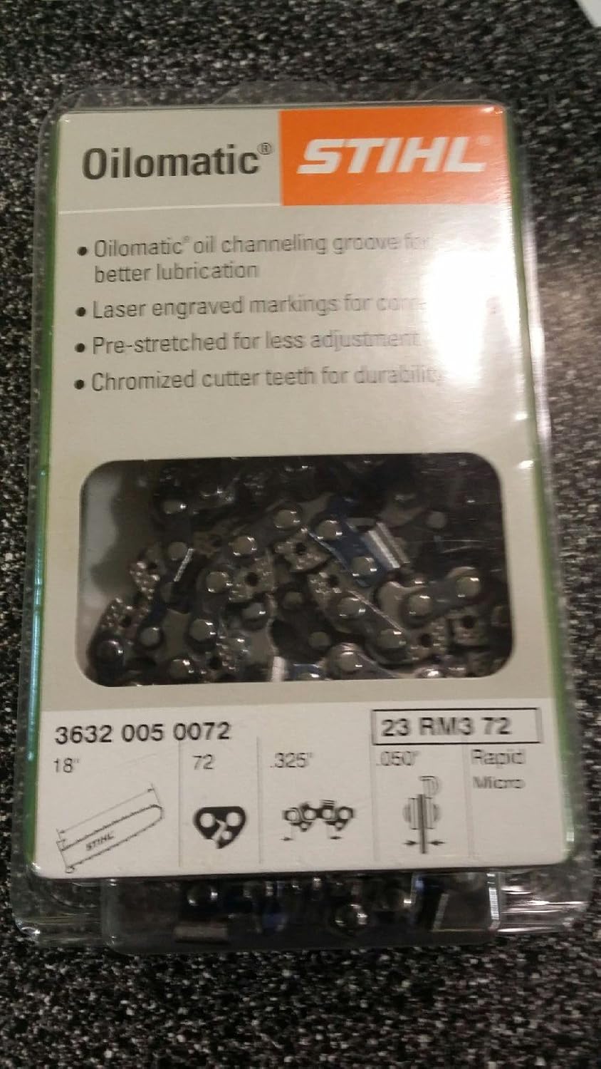 Stihl 23 Rm3 72, 23rm372 23rm372, 18" 72 .25" .050" Chain Saw Chains