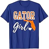 Gator Girl Florida Heart Map Shape Souvenir Gift for Women T-Shirt
