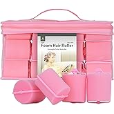 Amzpus 24 Pieces Foam Sponge Hair Rollers - Soft Sleeping Hair Curlers for Hair Styling (2inch, Pink)