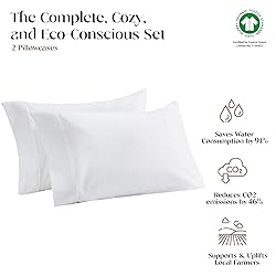 Carressa Linen 100% Organic Cotton Pillowcases Set