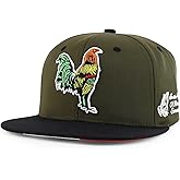 Trendy Apparel Shop 3D Rooster Embroidered Flat Bill Snapback Cap
