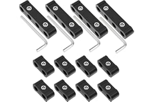 eMagTech 8/9/10mm Spark Plug Wire Loom Holder Clamp Kit Black with Allen Keys
