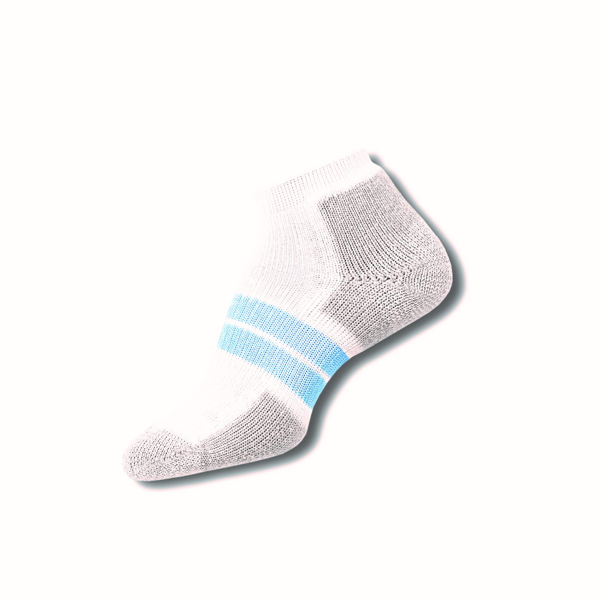 Thorlos Women's 84 N Runner No Show Socks - White/Pale Blue, Medium