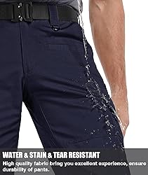 Zoofly Cargo Pants for Men Elastic Waist Ripstop