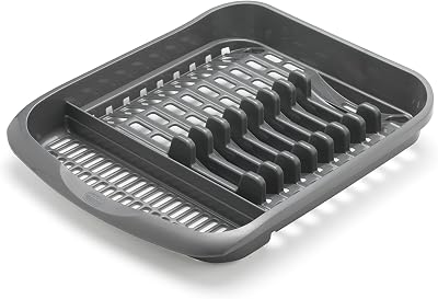 Addis Plate Dish Draining Rack Metallic Grey 1