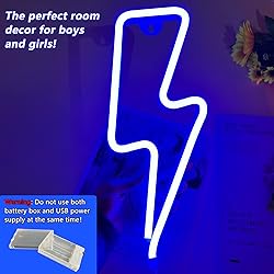 Neon Signs Lightning Bolt Neon Light Sign for Wall