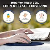 New Horrizon Mouse Mat Black Anti-Slip Gel Foam Wrist Support Blue Regular view 3