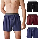 BAMBOO COOL Mens Boxer Shorts Underwear Soft Comfortable Breathable Knit Boxers Short for Men (3 or 5 Pack)