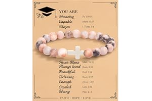 PADERAST Christian Gifts for Women, 2024 Graduation Gifts Baptism Confirmation Gifts for Girls Her Teen, Religious Cross Bracelet Gifts for Mom/Daughter/Friend/Sister/Grandma/Granddaughter/Niece, Inspirational Birthday Gifts Jesus Faith