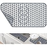 GUUKIN Sink Protectors for Kitchen Sink 19x13 & 24x12.5 & 13x11 & 26x14 & 28x14 & 29x15, Large Silicone Mats Grid for Bottom 