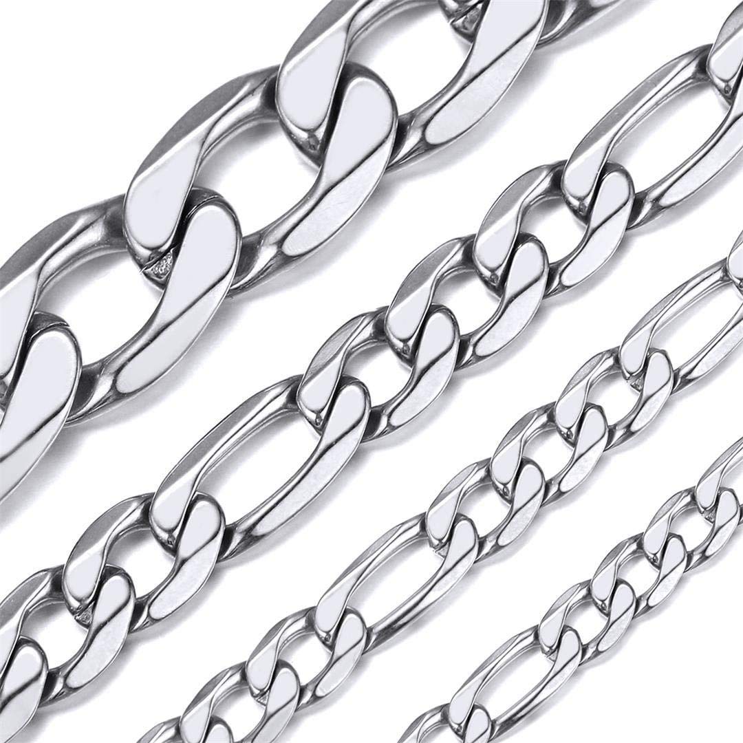 Figaro Chain Stainless Steel Curb Necklace 9mm 22 Inch Neck Link Chain Figaro Link Chain for Men — image 1