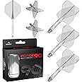 Mission Darts Force 90 | Integrated Precision Moulded Dart Flight And Shaft System, Pack of 3 Professional Durable 2-In-1 Combined Dart Flights And Stems | Standard No.2
