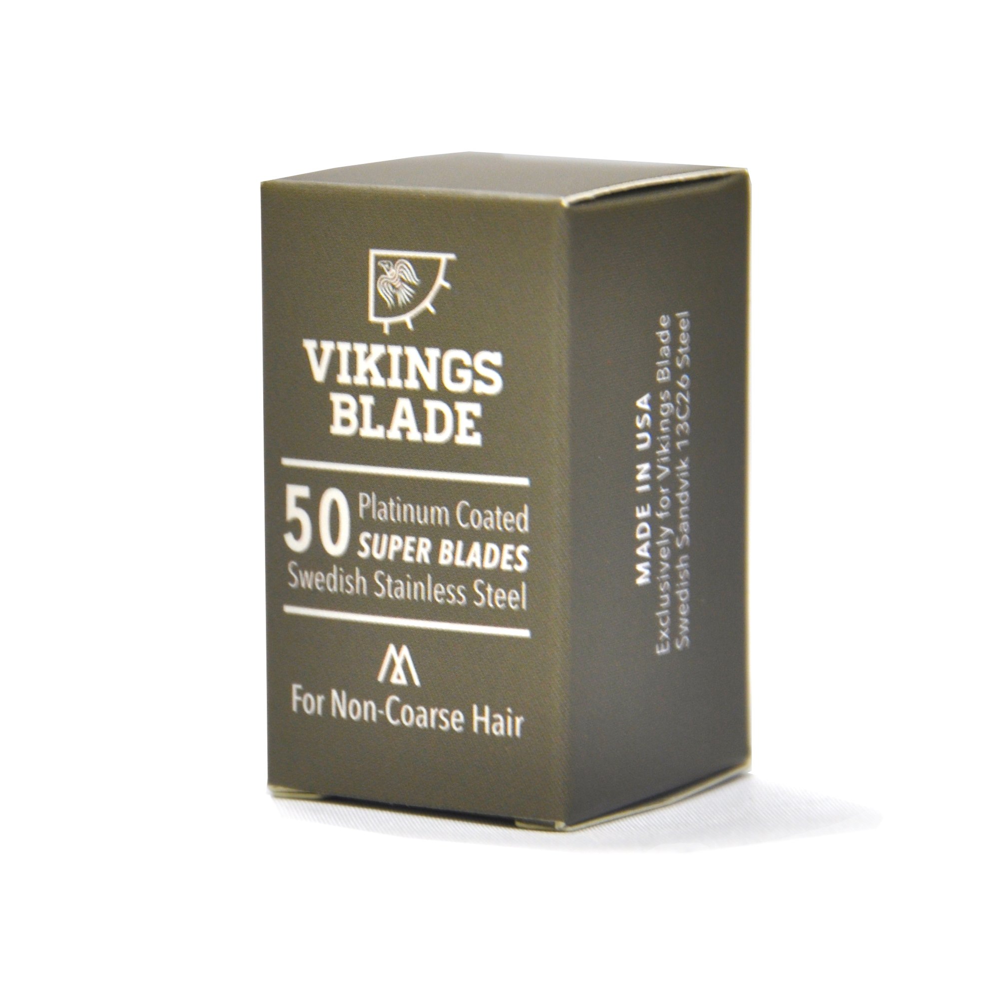 Amazon.com: VIKINGS BLADE Swedish Steel Replacement Razor Blades, 50 Count  (9 to 12 months supply), Mild & Safe: Beauty