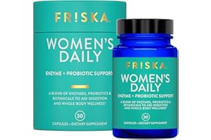 FR!SKA FRISKA Women’s Daily Digestive Enzyme and Probiotics Supplement, Advanced Natural Support for Female Digestive Health, Fights Bloating, Eases Digestion, Supports Nutrient Absorption, 30 Capsules