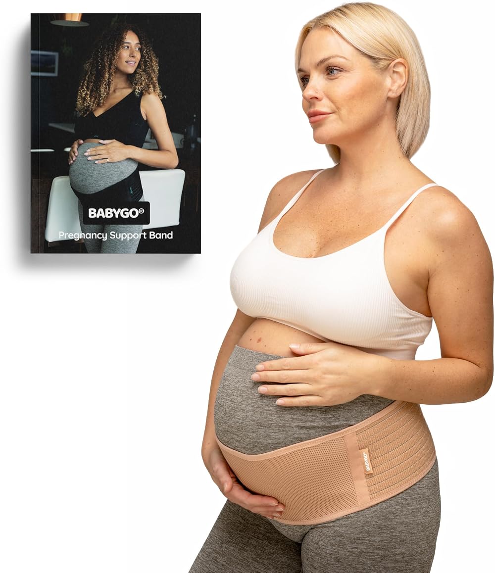 BABYGO 2 in 1 Pregnancy Belly Band Support Nude Plus Size Pelvic Belt