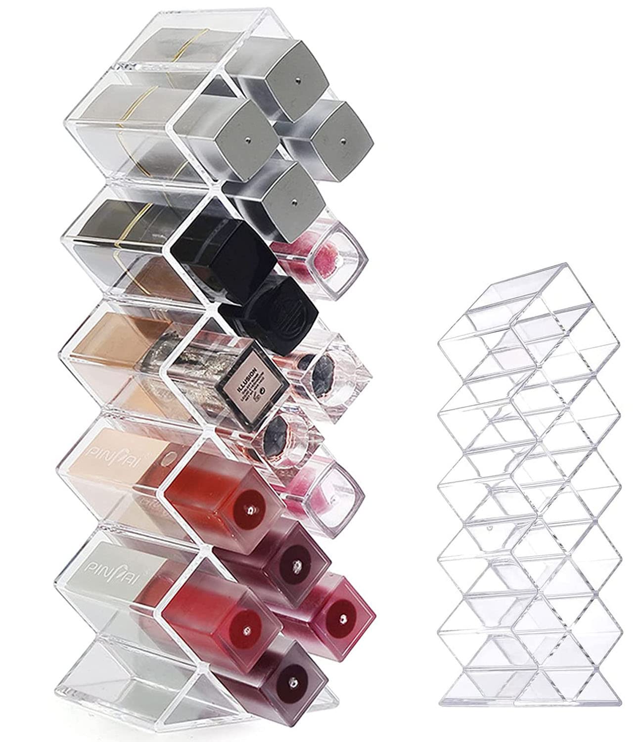 Tang Yuan Lipstick Storage Box, Transparent Cosmetic Storage Box, 16-Bit Acrylic Lipstick Display Storage Box