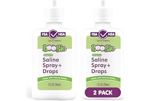 Boogie Baby Saline Nasal Spray and Drops, Allergy Relief, Nasal Spray Decongestant, FSA/HSA Eligible, Made with Natural Saline, Fresh Scent, 1 Ounce (Pack of 2)
