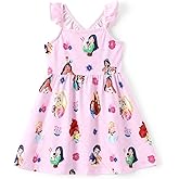Disney Princess Minnie Mouse Frozen Elsa Girls Dress Ruffle Sleeveless Criss Cross Sundress Summer Clothes Baby to Toddler
