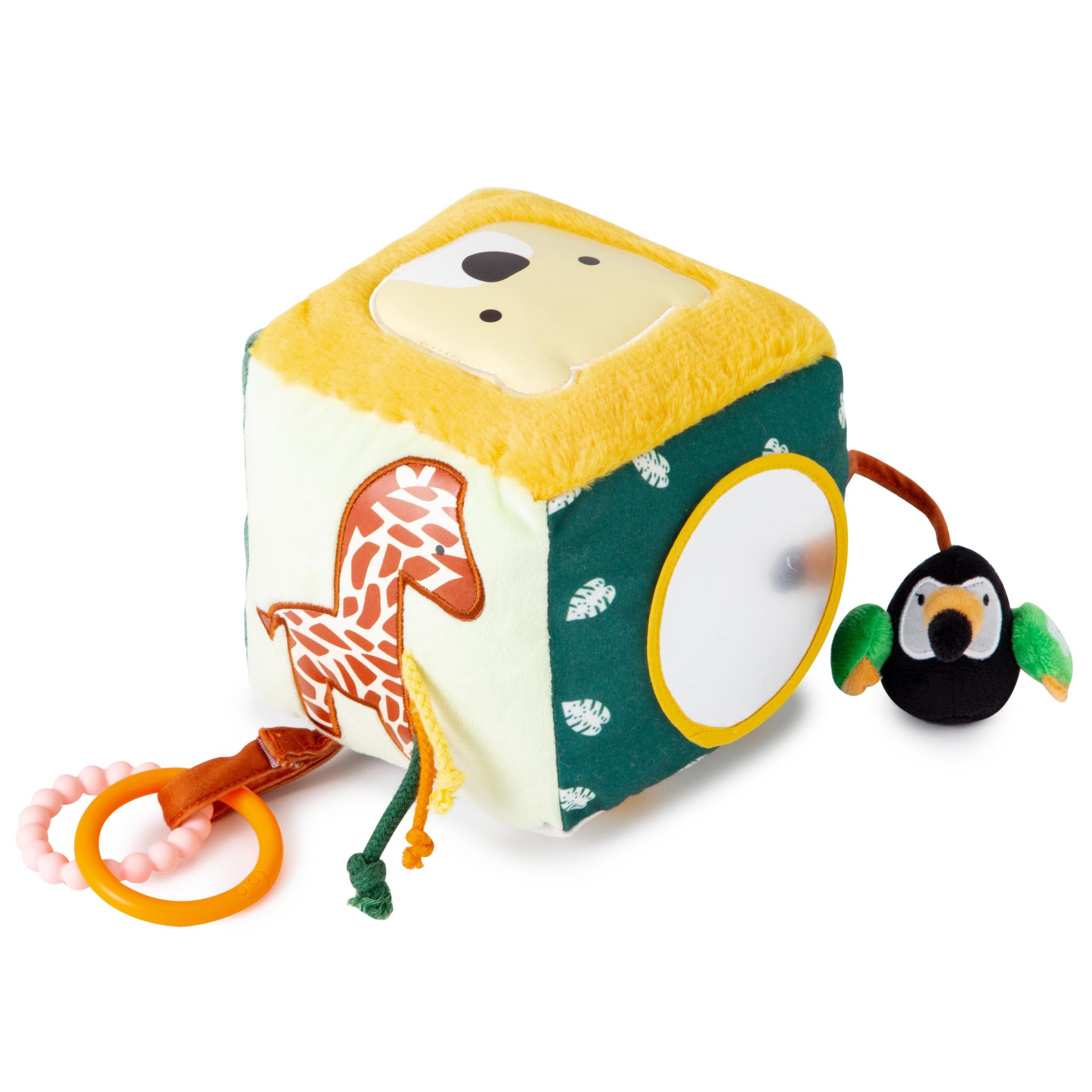 Little Big Friends Soft Activity Cube | Developmental Toy | Encourages Hand-Eye Coordination and Motor Skills | Jungle