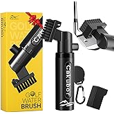 Cakubor Pro Golf Club Cleaner: 4oz Water Bottle with Groove Cleaner, Heavy-Duty Retainer Clip, Large Nylon Bristles for Deep Clean, Ergonomic Button Design, Essential Golf Accessories & Gifts for Men