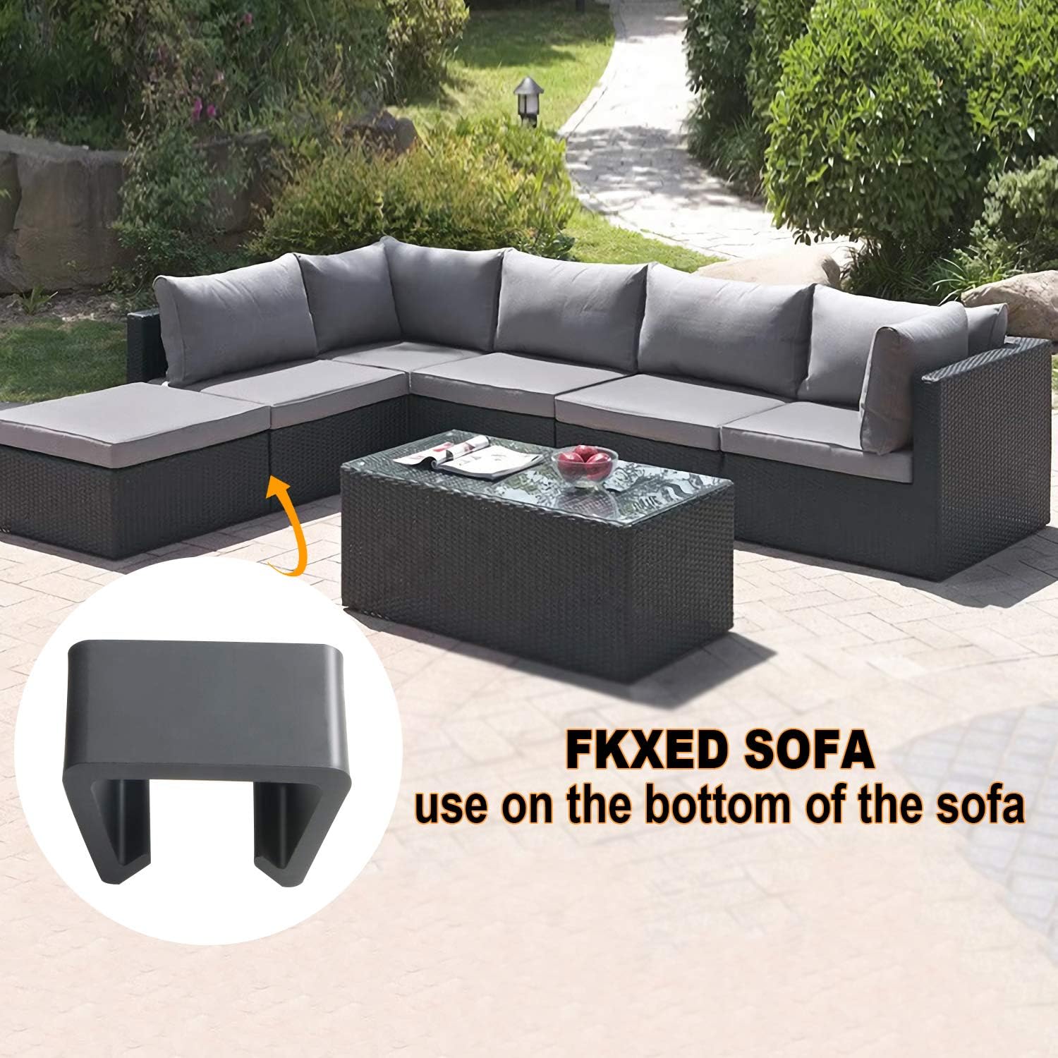 PETKNOWS 12Pcs Patio Wicker Furniture Clips Outdoor Rattan Sectional Sofa Chairs Connector Fastener Clips (Medium): Kitchen & Dining
