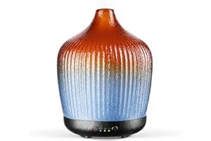 Porseme 280ml Essential Oil Diffuser, Ultrasonic Cool Mist Humidifier with Color Changing, Aromatherapy Glass Diffusers for H