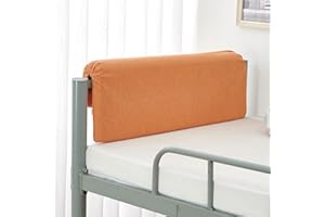 Backrest Reading Pillow Single Bed Head Cushion Wooden/Iron Upholstered Headboard Cushions, Breathable Linen Bed Rest Back Su