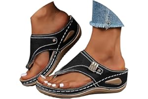 Orthopedic Sandals For Women Dressy Summer Comfortable Walking Slide Sandals with Arch Support Soft Slip on Slippers