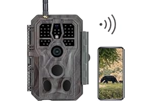 GardePro E8 WiFi Trail Camera, 64MP 1296p Game Cameras with 100ft Night Vision, Fast 0.1s Motion Activated, Waterproof