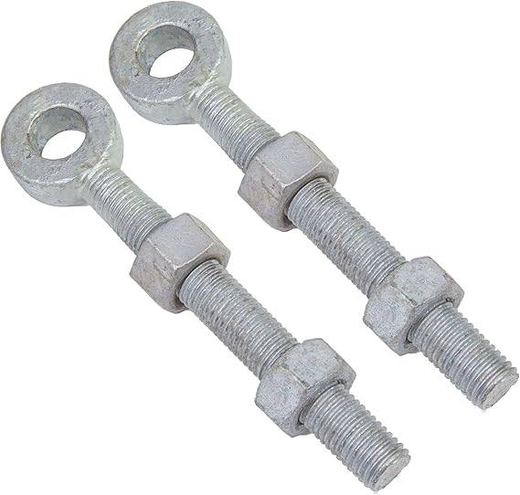 2x Heavy Duty Adjustable Gate Eyes & Nuts 150mm x 19mm Amazon.co.uk