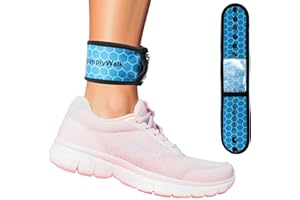 SimplyWalk Adjustable Ankle Band for Fitness Pedometer, Soft Wear Ankle Band with Transparent Pouch for Step Counter and Smart Watch (Steps Tracker Not Included)