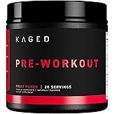 Kaged Original Pre Workout Powder | Fruit Punch | Pre-Workout with Creatine, Beta Alanine, L-Citrulline, BCAAs | 274 mg Organic Caffeine | Pre Supplements for Men & Women | 20 Servings
