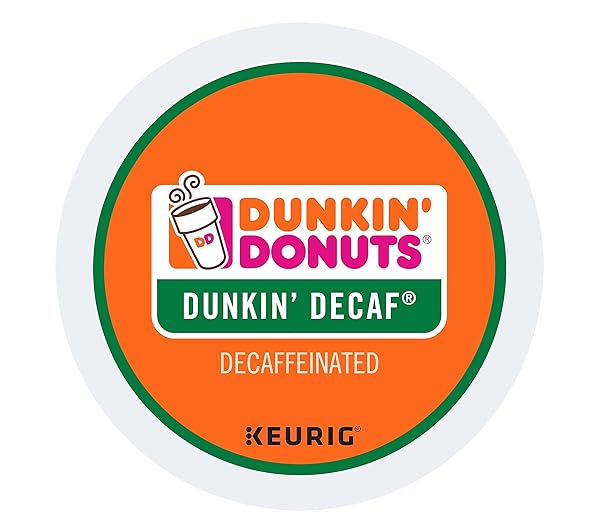 DUNKIN’ DONUTS DECAF KEURIG® SINGLE-SERVE K-CUP® PODS, MEDIUM ROAST, BOX OF 44 K-CUP® PODS