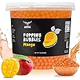 LOCCA Mango Popping Boba Pearls 7lb | Boba Popping Pearls Tapioca for Boba Tea Protein Viral TikTok Bursting Boba Snacks Boba Kit Bubble Tea Topping