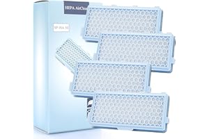 DOUFUHUA Vacuum Cleaner Hepa Filter Replacement for Miele Air Clean SF-HA 50 Hepa Filter Compatible with Miele Vacuum Cleaner Complete C3, S4, S5, S6, S8, S8000, 4 Pcs