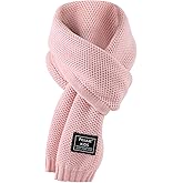 PESAAT Kids Winter Infinity Scarf Knit Toddler Boy Girls Scarves Cotton Outdoor Neck Warmer for Children 3-15 Years