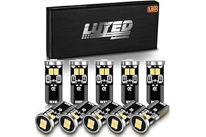 LUYED 194 LED Bulbs 168 175 2825 W5W T10 6-SMD 3020 Chipsets 6500K White for Car Dome Map Door Dash Instrument Courtesy Licen
