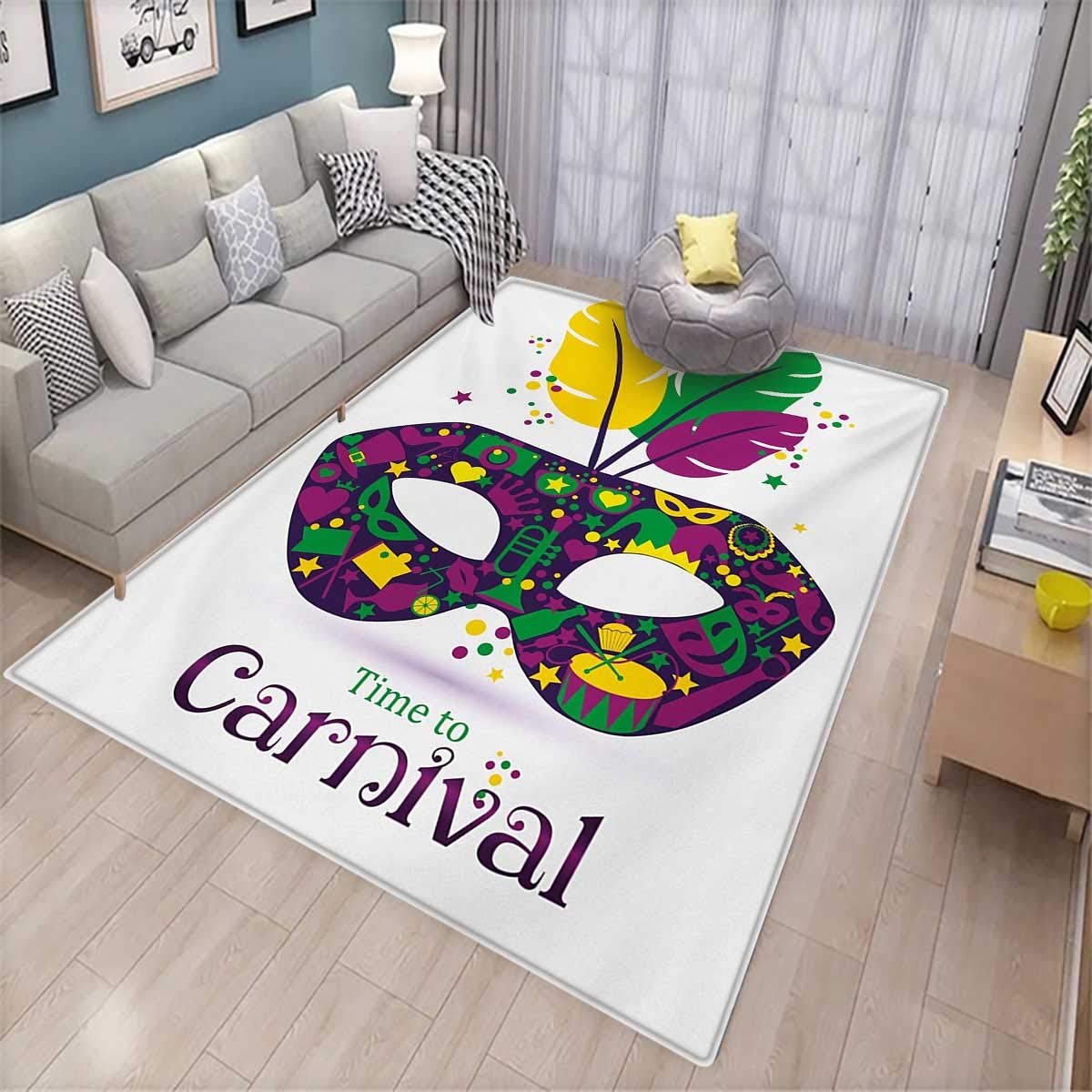 Amazon Com Mardi Gras Area Rugs For Bedroom Time To