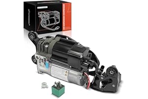 A-Premium Air Suspension Compressor with Bracket Compatible with BMW X5 2014-2018, X6 2015-2019, Replace# 37206875177, 372068